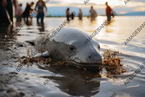 A frame for the photograph of the critically endangered species bidding farewell to the ocean