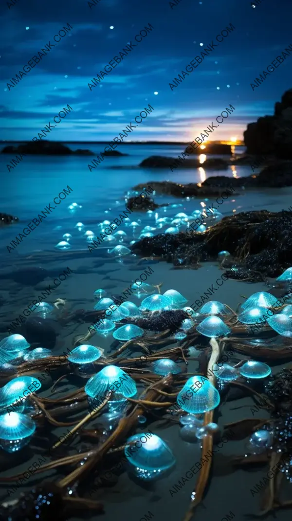 Glowing Bioluminescent Beach: A Radiant Spectacle