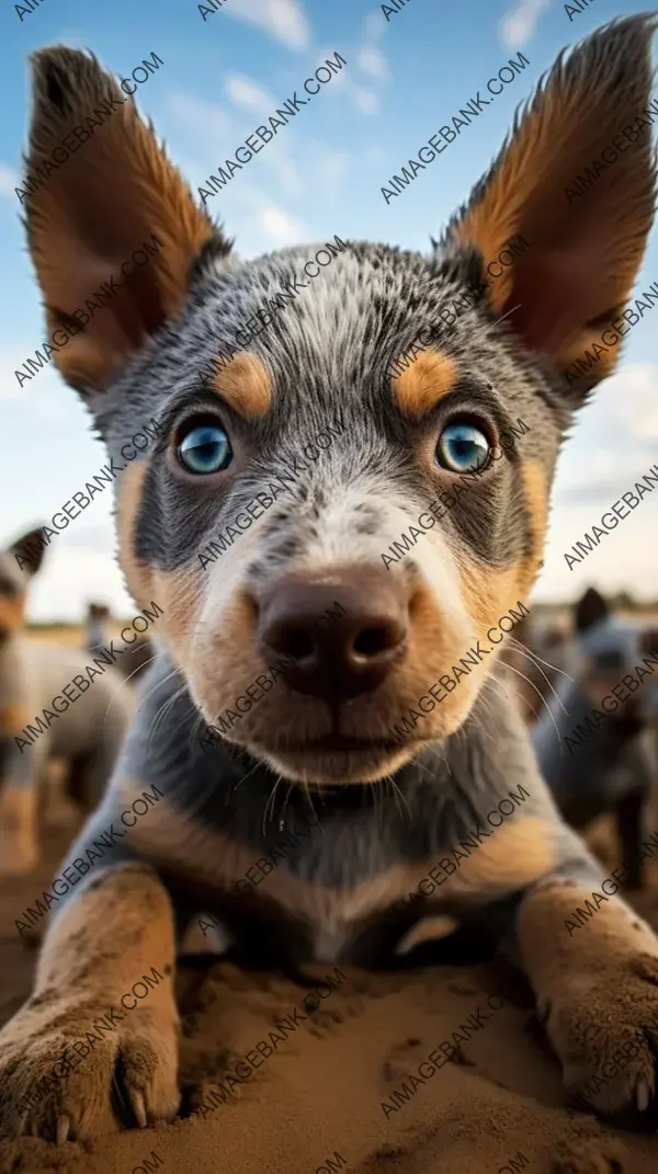 Delighted Australian Cattle Dog Puppies Play Happily