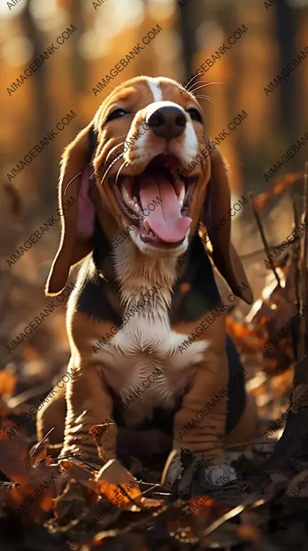 Happy Basset Hound Puppies Wag Tails