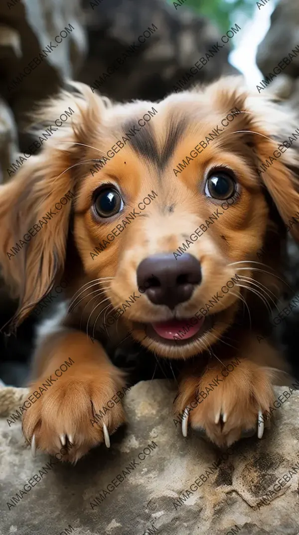 Captivated by the Mischievous Charm of a Dachshund Puppy