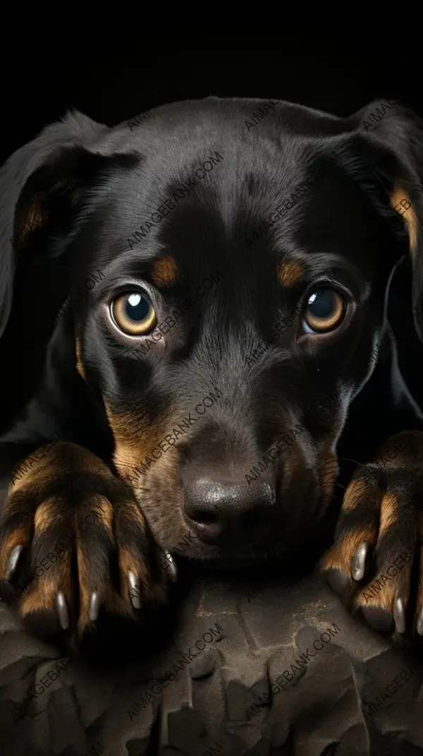 Admiring the Noble Doberman Pinscher Puppy