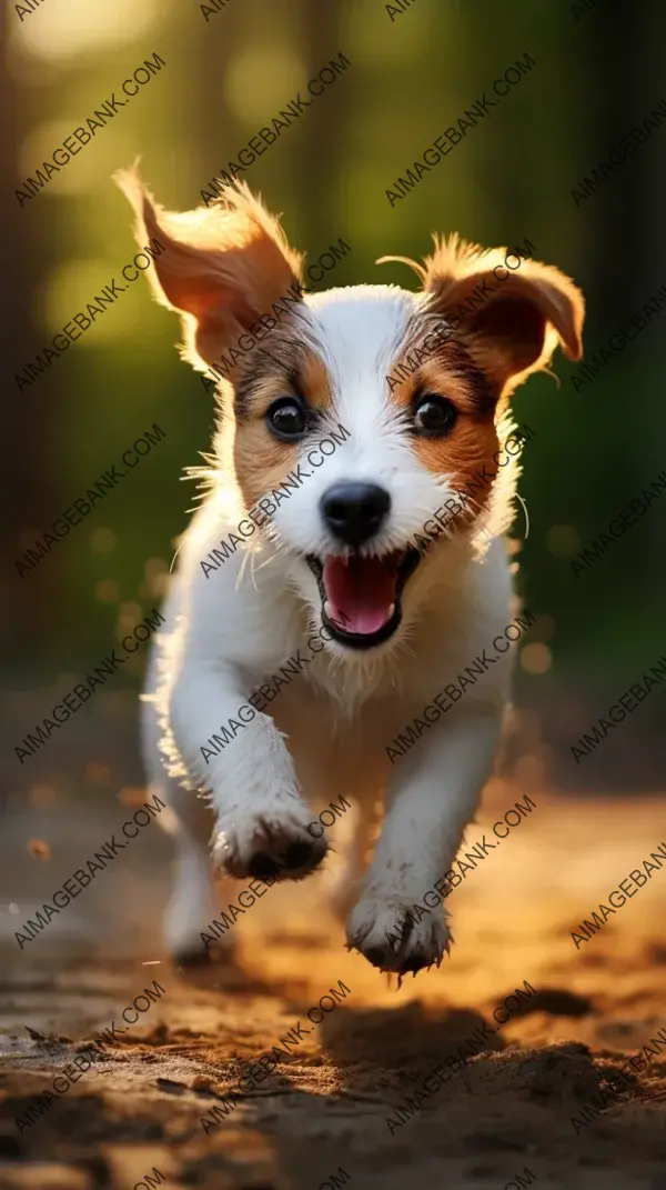 Smiling Jack Russell Terrier Puppy Playfulness