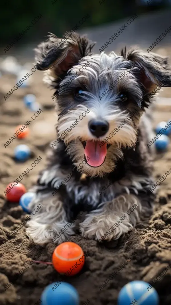 Playful Miniature Schnauzer Puppy&#8217;s Smiling