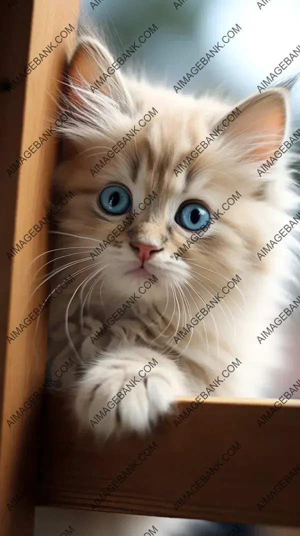 Playful Ragdoll Kitten&#8217;s Charming Capture