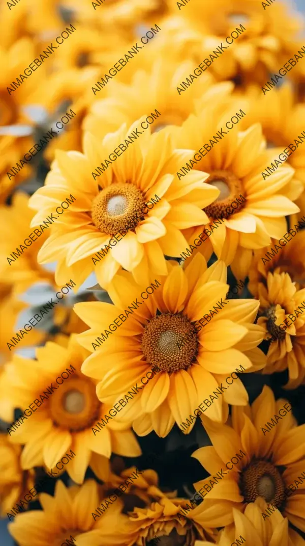 Sunflowers Basking in Radiant Glow