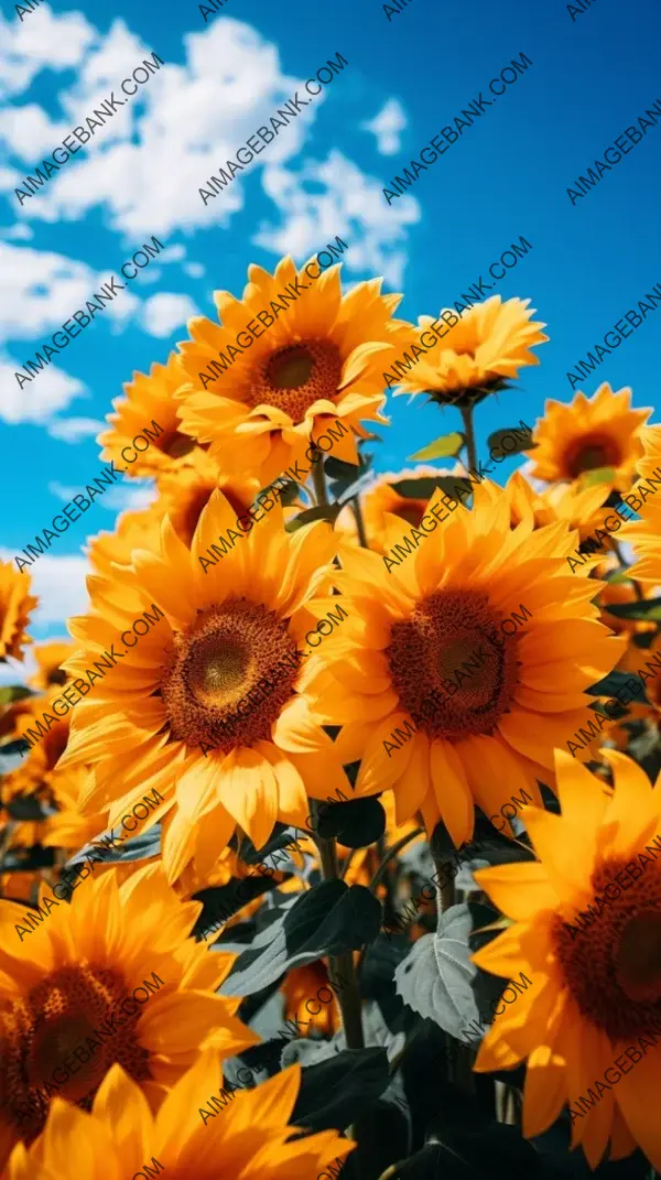 Nature&#8217;s Glow: Sunflowers Basking