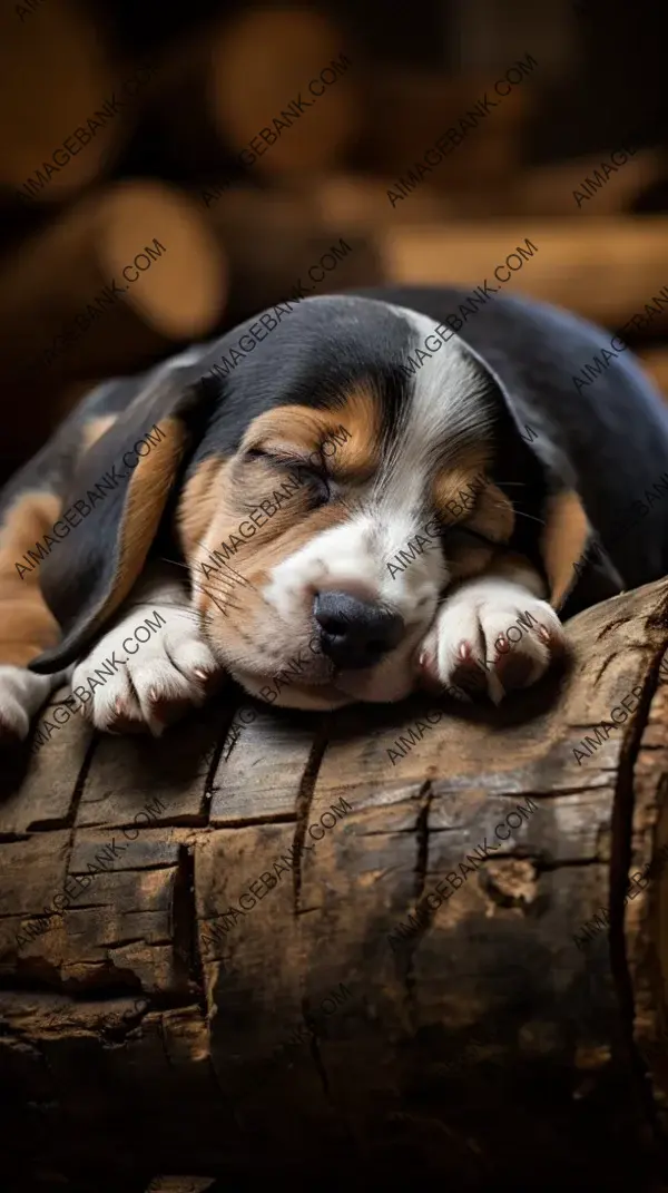 Capturing the Adorableness of a Sleepy Basset Hound Puppy