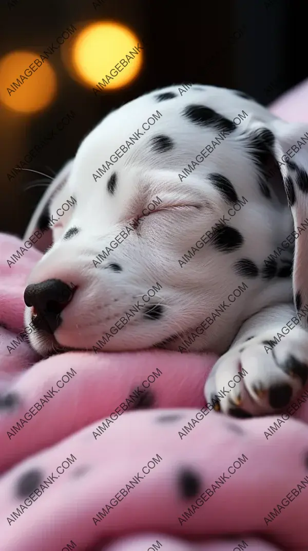 Capturing the Cuteness of a Sleepy Dalmatian Puppy