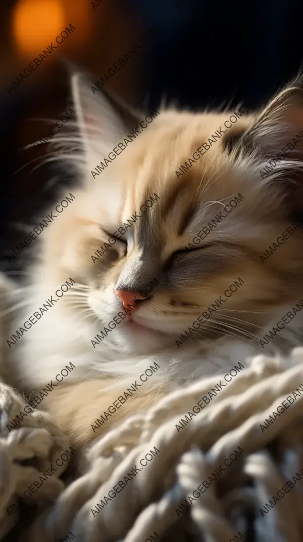 Sleepy Ragdoll Kitten: A Charmingly Serene Sight