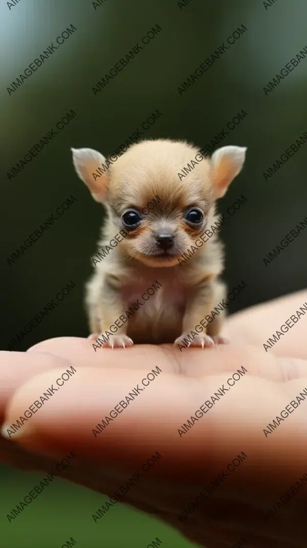 Get lost in the delight of the tiny Chihuahua pup.