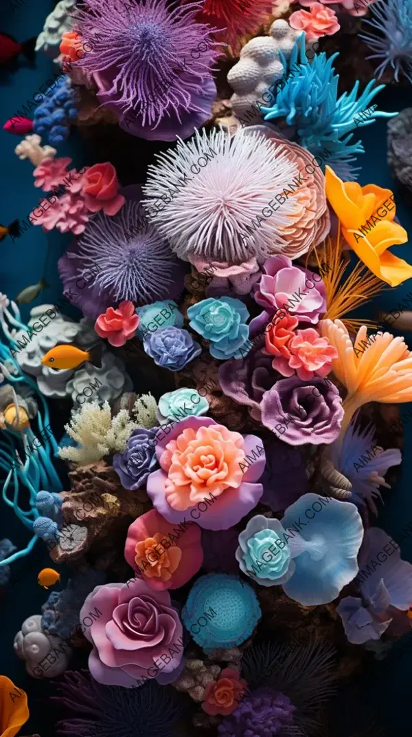 Marvel at the colorful diversity of vibrant coral reef life.