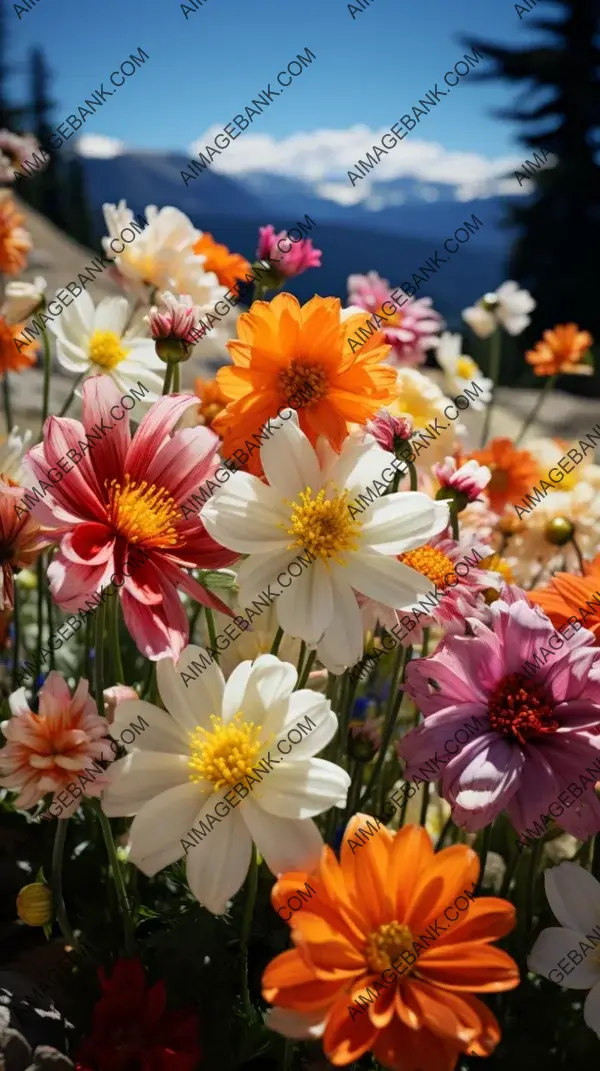 Marvel at the diversity and charm of the colorful wildflower meadow.