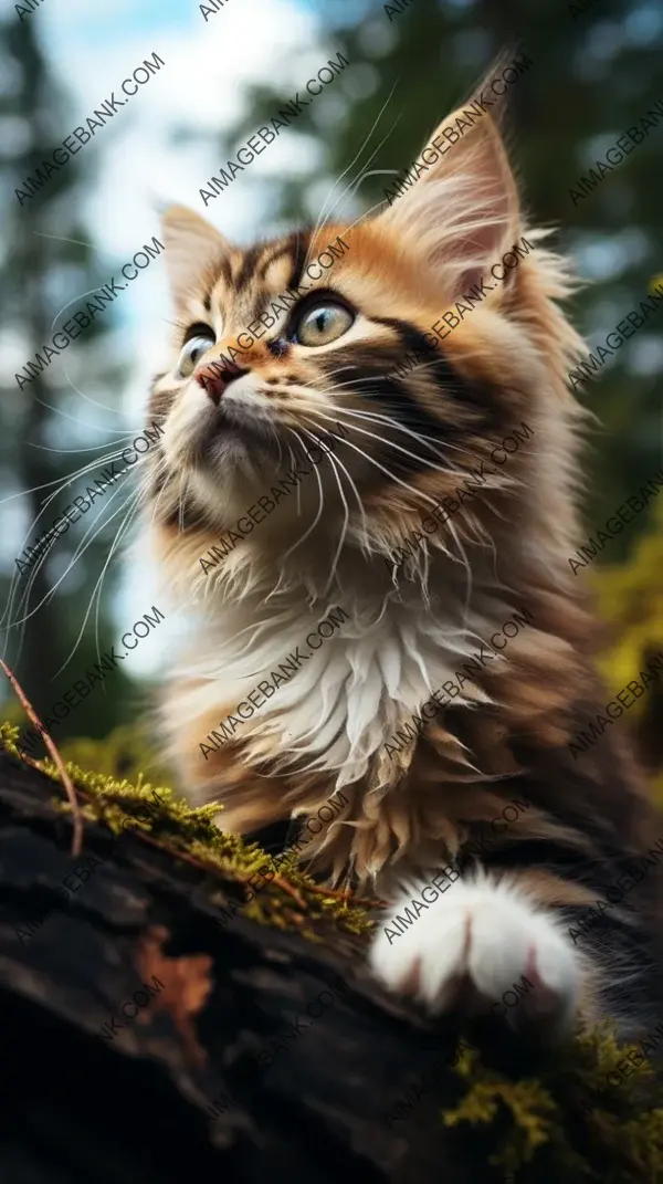 Maine Coon&#8217;s Curious Eyes &#8211; Feline Majesty