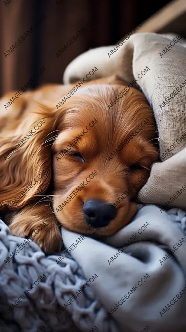 Curled-Up Cocker Spaniel &#8211; Find Comfort Here