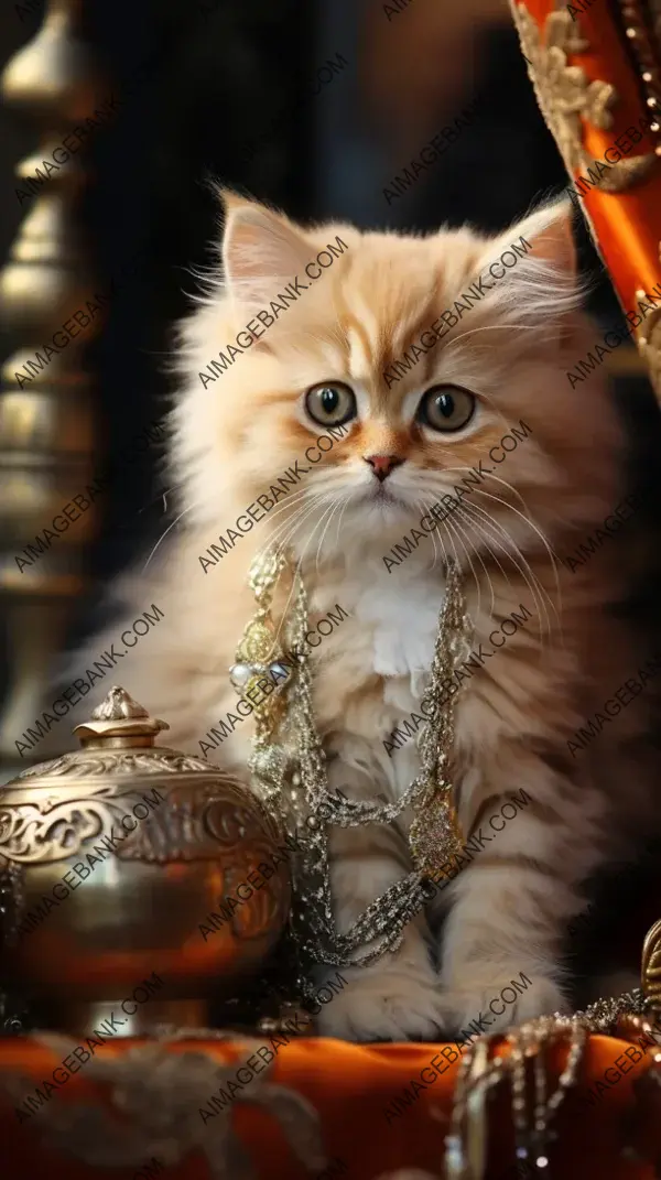 Charming Persian Kitten in Elegance