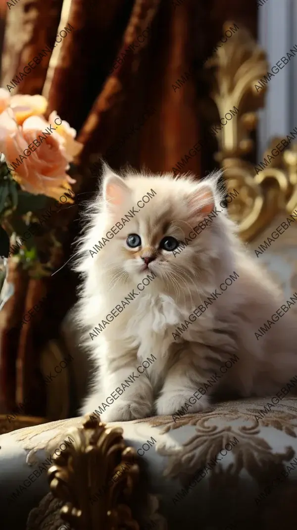 Elegant Persian Kitten Poses Gracefully