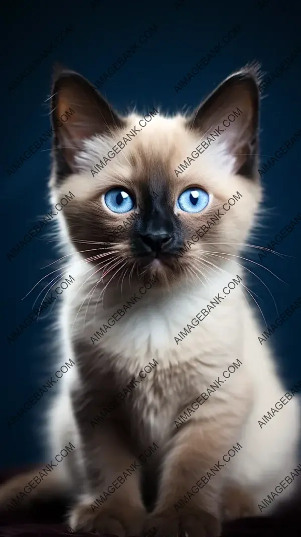 Charming Siamese Kitten in Elegance