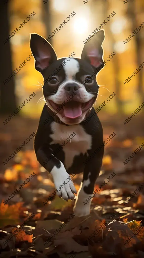 Playful Boston Terrier Puppy&#8217;s Energetic Spirit