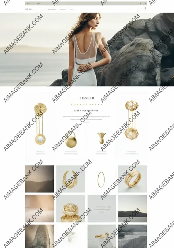 Embrace luxury with elegant image gallery header and gold accents.