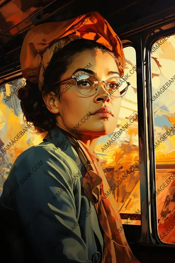 Design Focused Rosa Parks in Vector Illustration