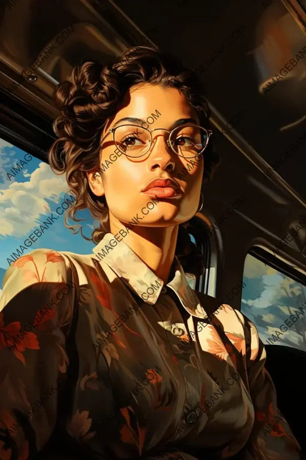 Create Determined Portrait of Rosa Parks in Vector