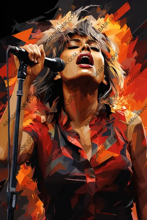 Illustrate Legendary Tina Turner in Vector