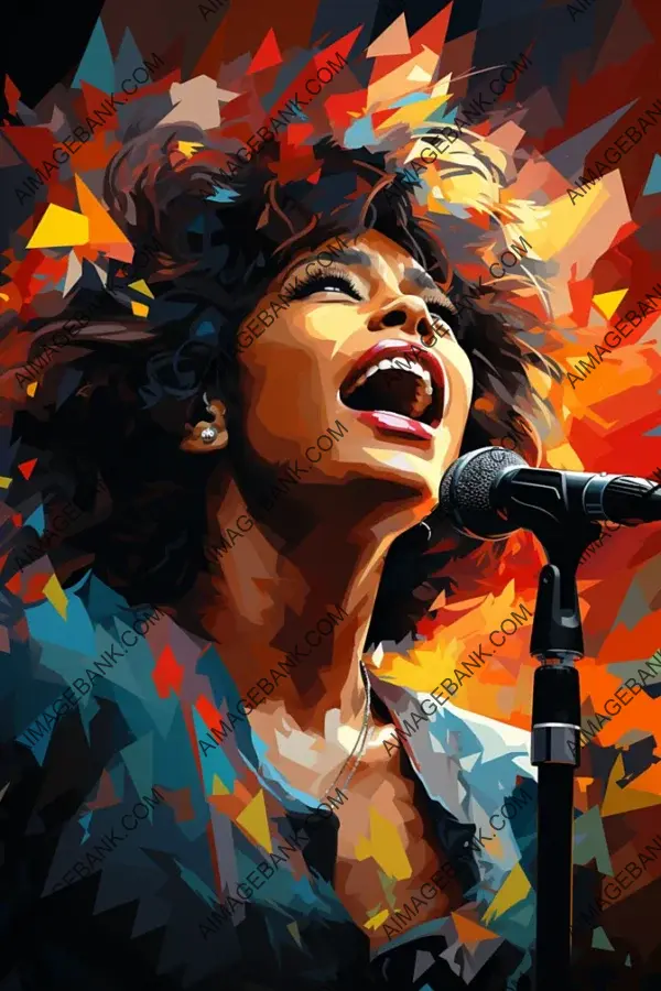 Design Iconic Whitney Houston in Vector Illustration