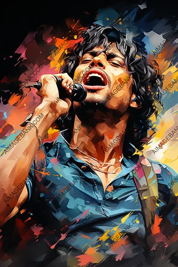 Illustrate Rock Icon Mick Jagger in Vector