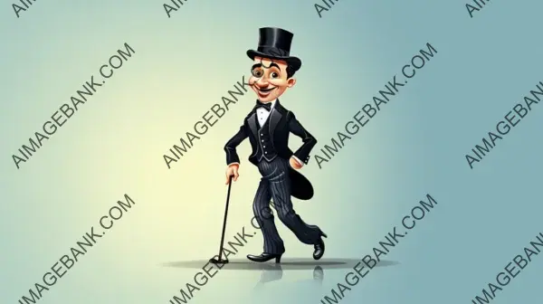 Craft Lighthearted Caricature of Charlie Chaplin