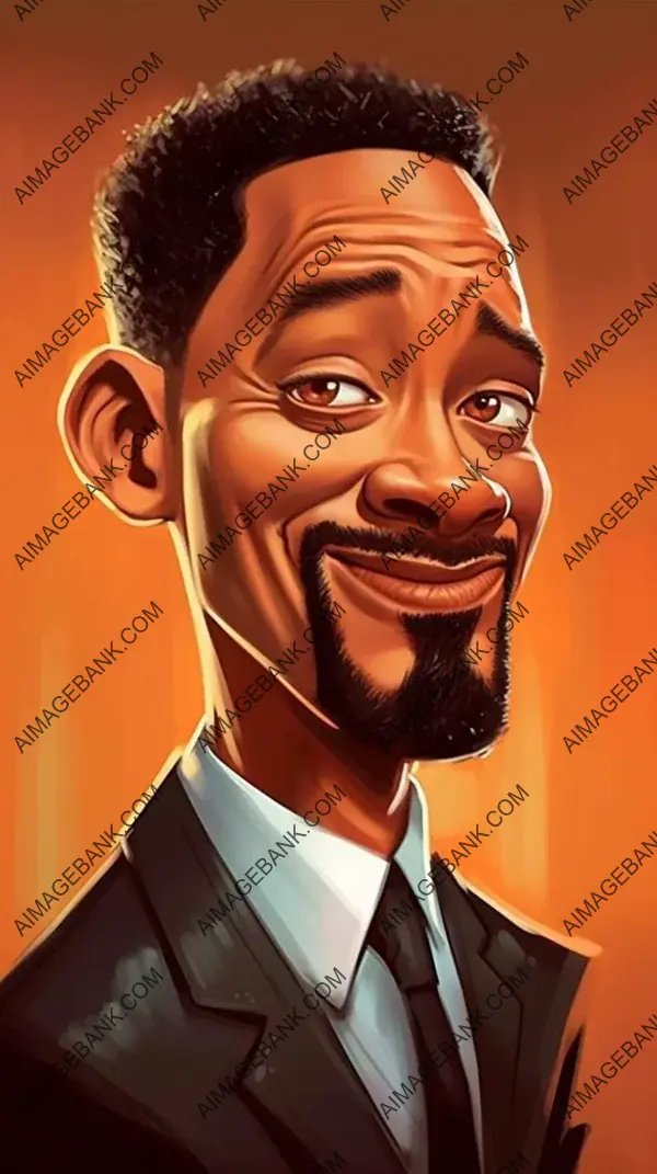 Will smiths caricature art: Whimsical Artistry in Caricature.