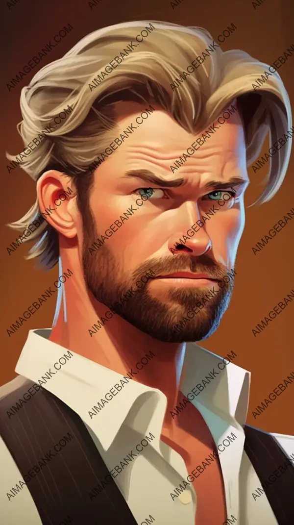 Chris hemsworths caricature: Artistic Flair in Captivating Caricature.