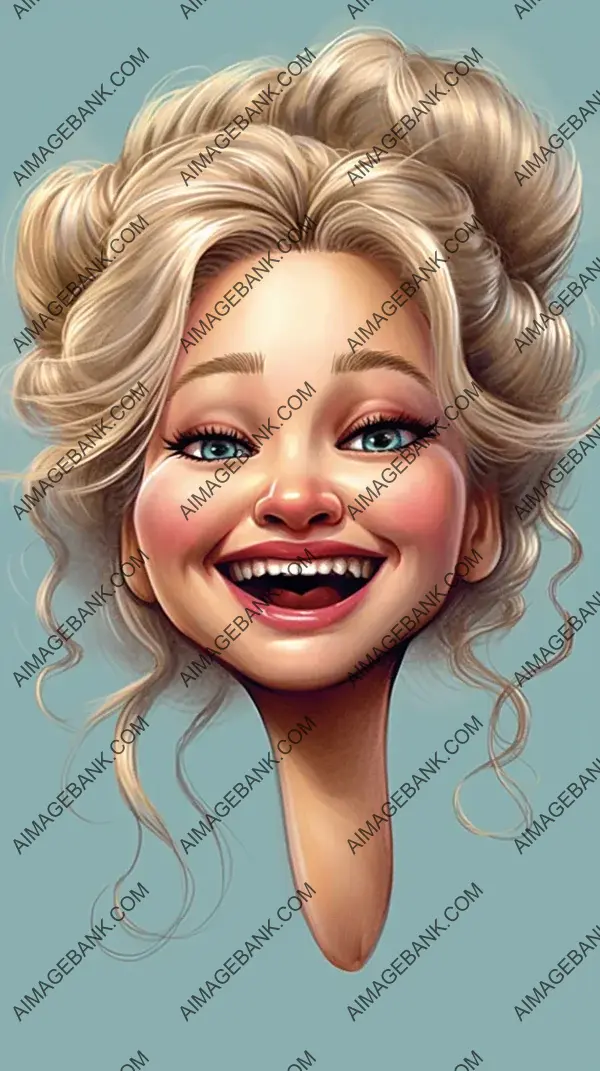 Jennifer lawrences caricature: Charismatic Whimsy in Dynamic Caricature.