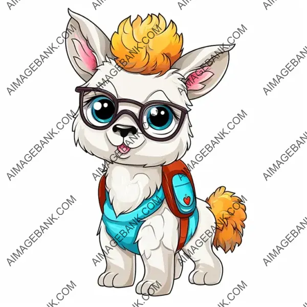 Add a touch of whimsy to your coloring session with a baby lama.