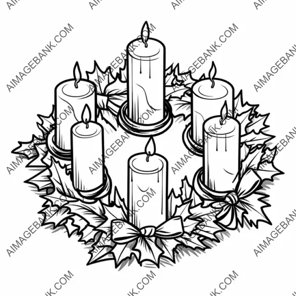 Advent Wreath Coloring Page with a Fun and Lively Twist