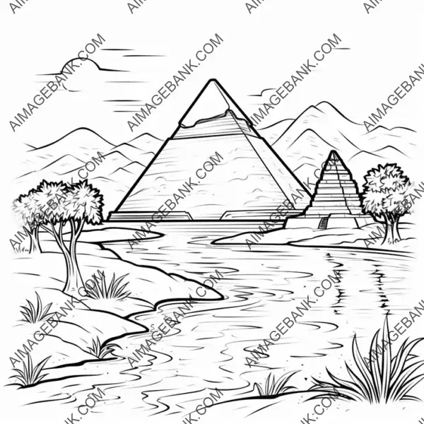Let your creativity flow as you color this page featuring kids experiencing the beauty of the River Nile.