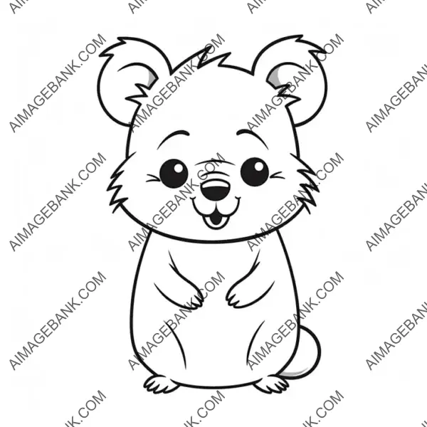 Quokka Playful Delight: Dive into Creative Coloring