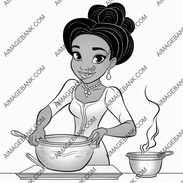 Gumbo Magic with Tiana: Princess Coloring Delight