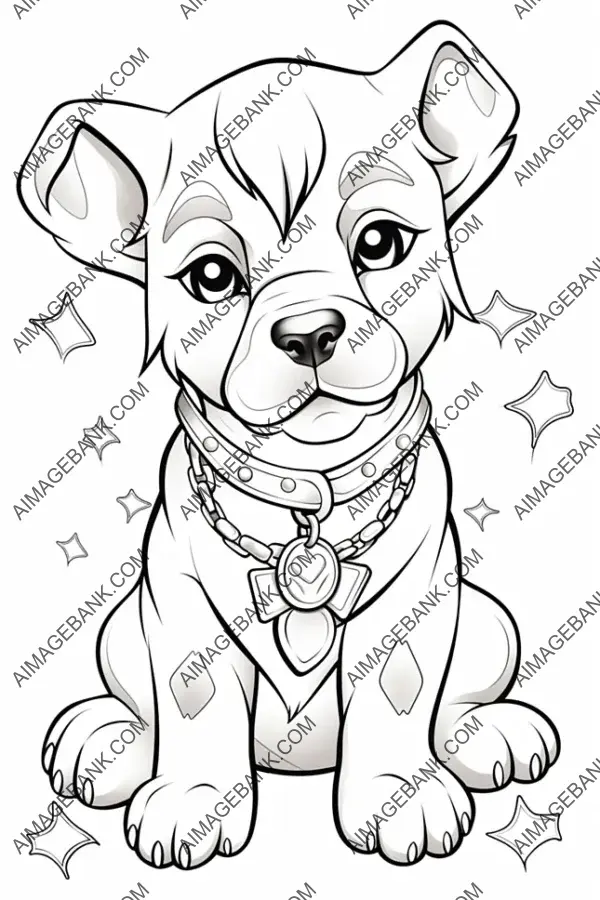 Cute Canine Colors: Printable Coloring Joy