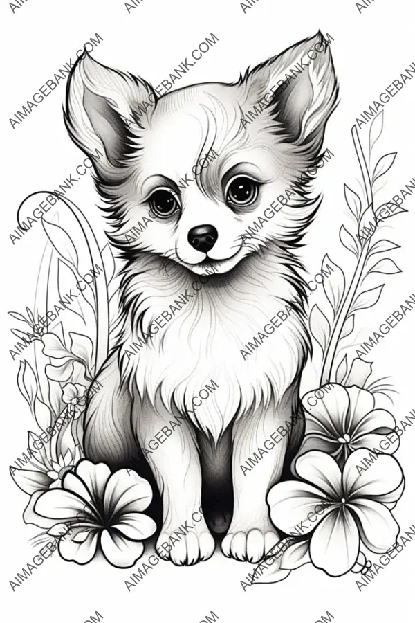 Adorable Puppy Pals: Printable Coloring Delight