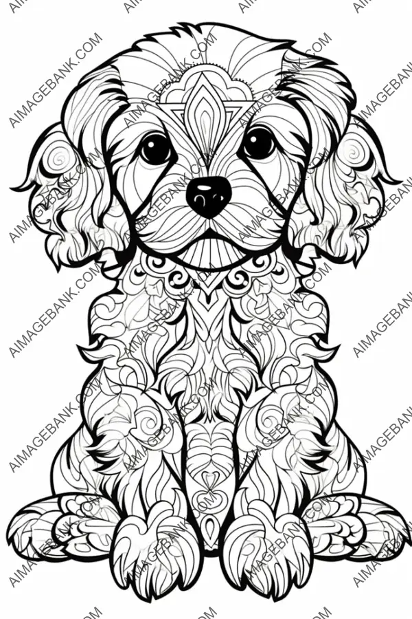 Puppies on Parade: Printable Coloring Delight