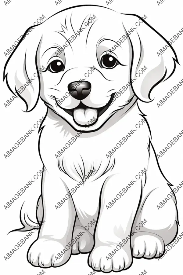 Puppies in Action: Printable Coloring Joy