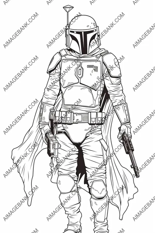 Join Boba Fett in Exciting Star Wars Coloring