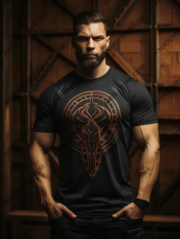 Fierce Fashion: Circular T-Shirt with Striking Black Panther Design