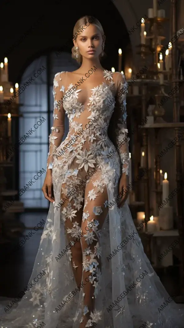 Katherine Lee&#8217;s celestial bride elegance radiates heavenly beauty.