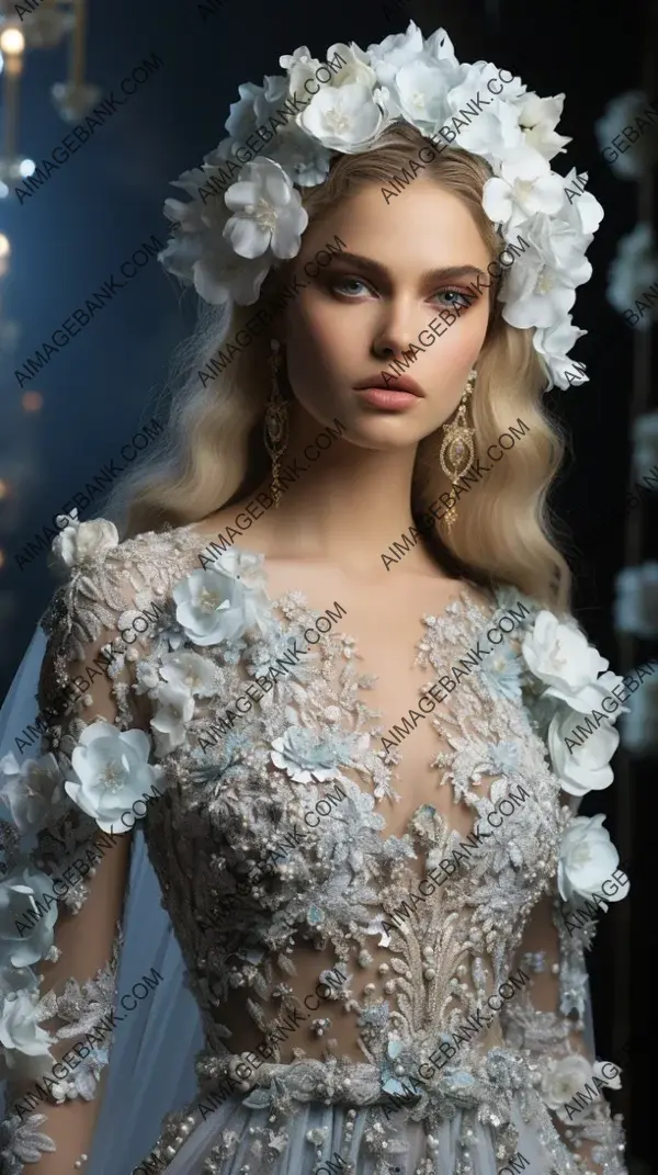 Katherine Lee&#8217;s celestial bride elegance exudes goddess-like allure.