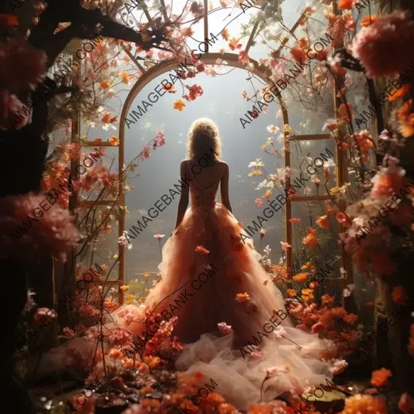 The fairy tale bride stuns in a whimsical tulle gown.