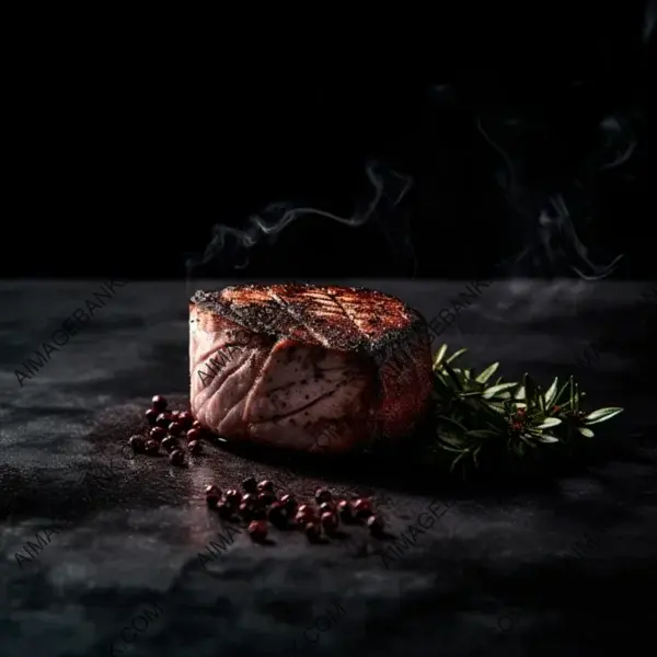 Savor the flavors of the filet showcased in minimalism photography.