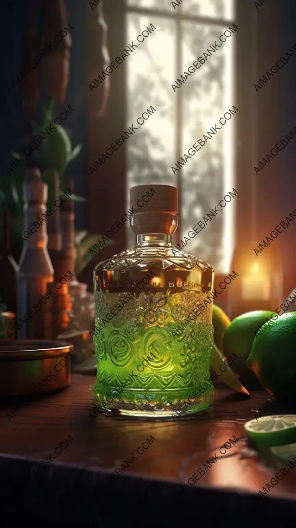 Let the hazy ambiance and light particles enhance the experience of the most delicious tequila.