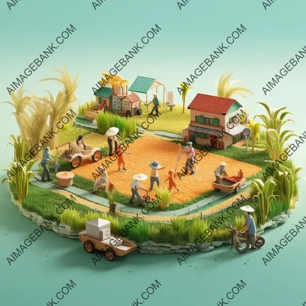 Experience Joyful Isometric Rice Planting.